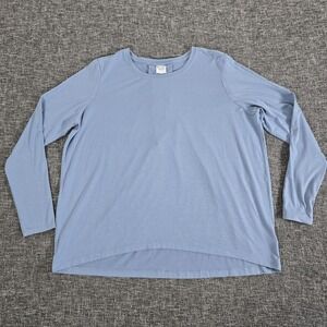 Athleta Move With Ease Long Sleeve Top Womems Size Medium Blue Athleisure